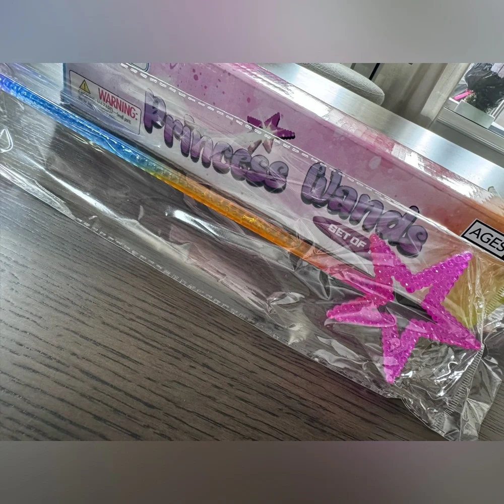 Set of 12 Brand New Colorful Gradient Princess Wands